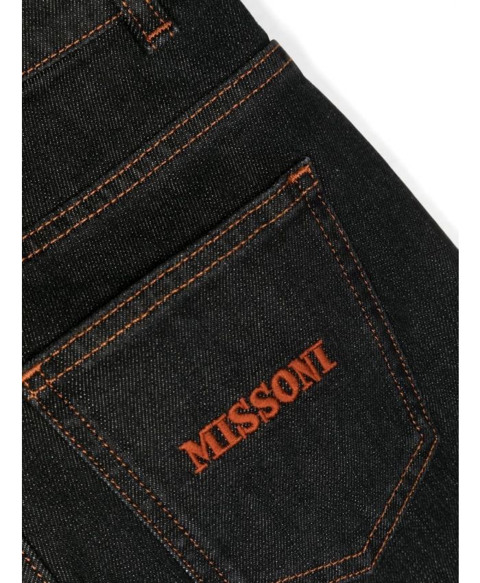 Missoni Kids - logo-embroidered slim-cut jeans