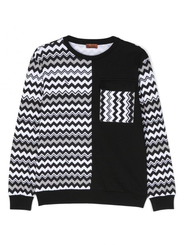 Missoni Kids - zigzag-patterned cotton sweatshirt