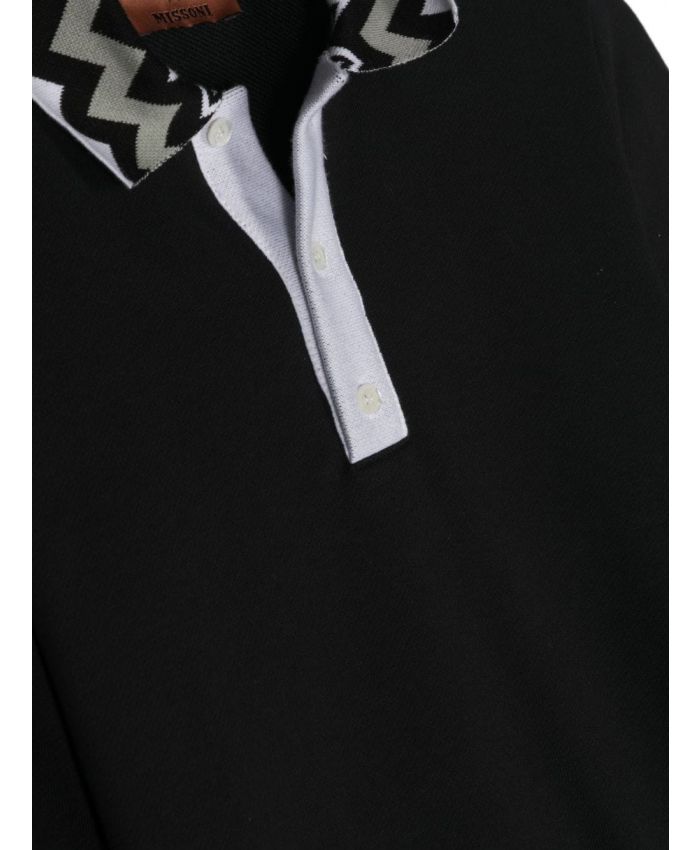 Missoni Kids - long-sleeved cotton polo shirt