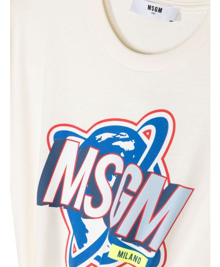 MSGM Kids - logo-print cotton T-shirt