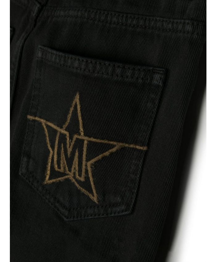 MSGM Kids - logo-embroidered cotton jeans