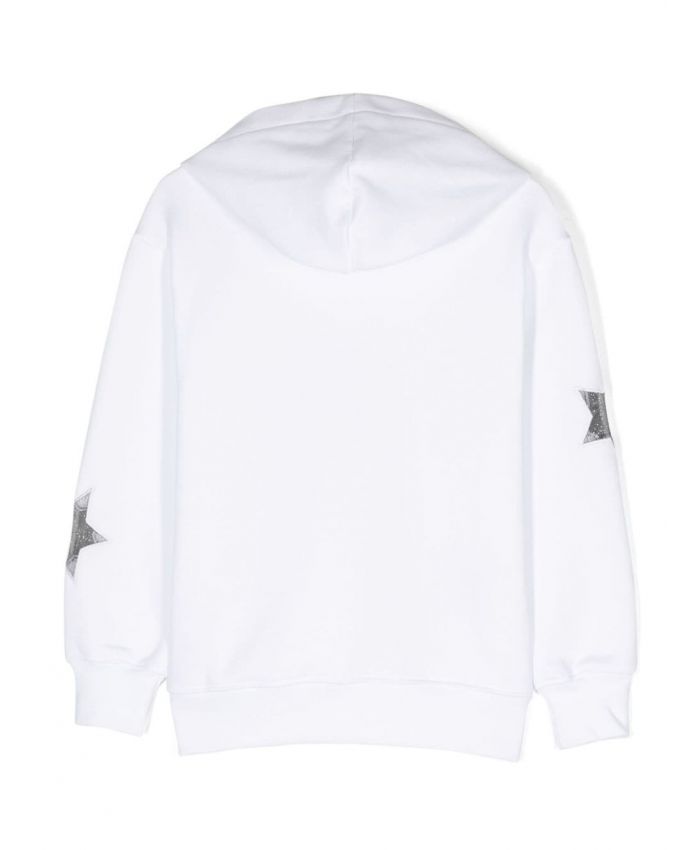 MSGM Kids - logo-embroidered cotton hoodie