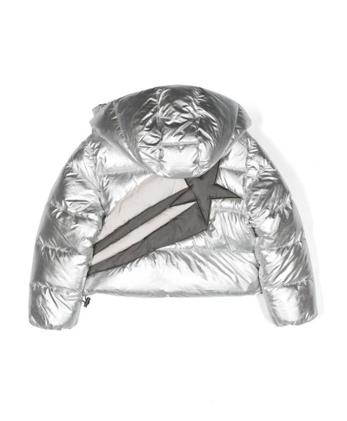 MSGM Kids - star-detail metallic-effect padded jacket