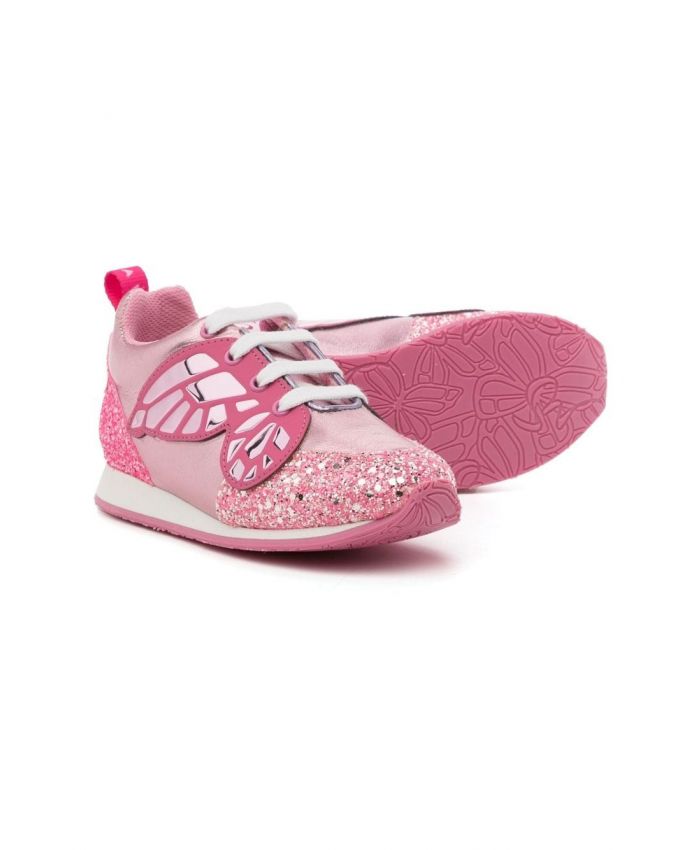 Sophia Webster Kids - Chiara glitter lace-up sneakers