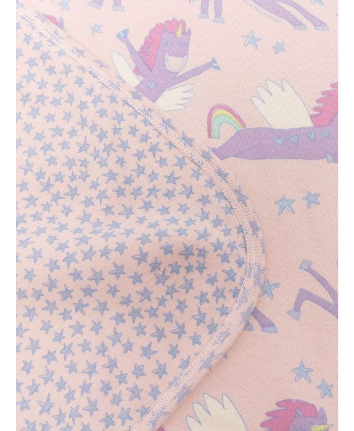 Stella McCartney Kids - Rainbow Unicorn reversible organic cotton blanket