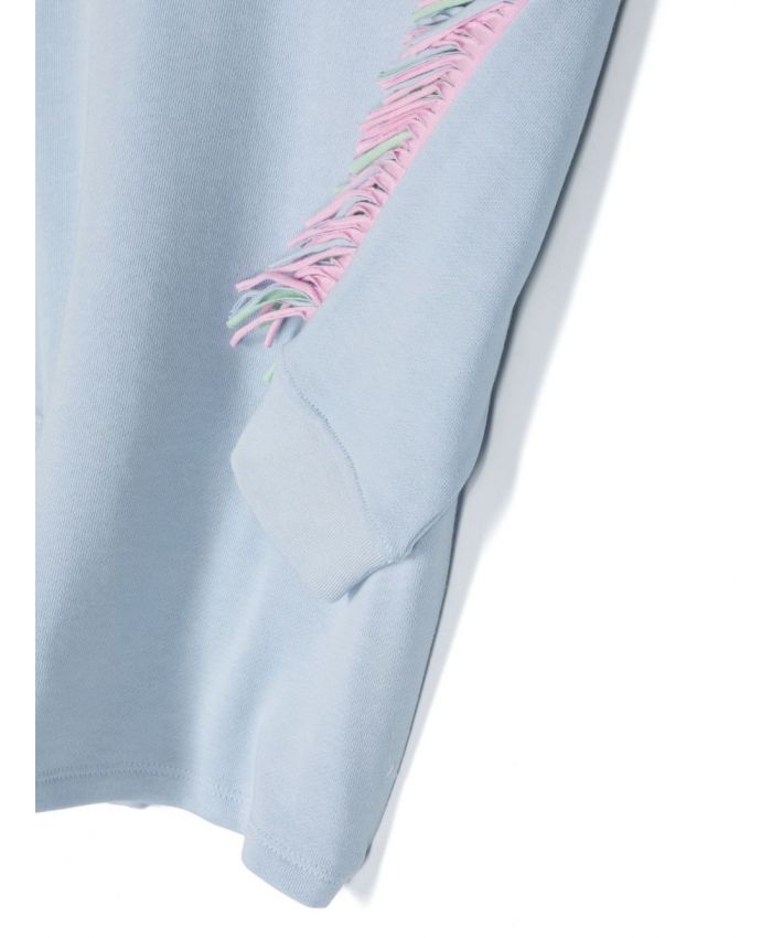 Stella McCartney Kids - fringed star-patch sweatshirt