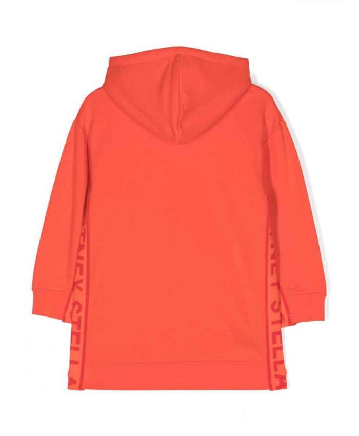 Stella McCartney Kids - logo-print cotton-blend hoodie dress