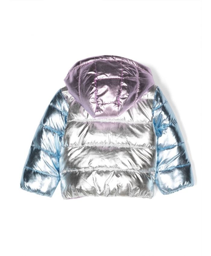 Stella McCartney Kids - metallic-effect puffer jacket
