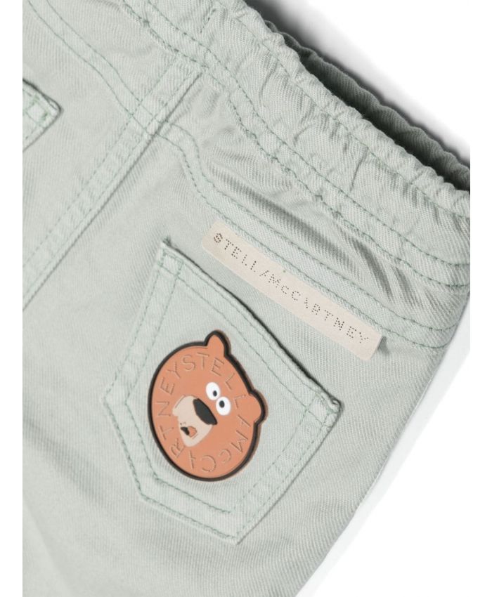Stella McCartney Kids - logo-patch tapered trousers