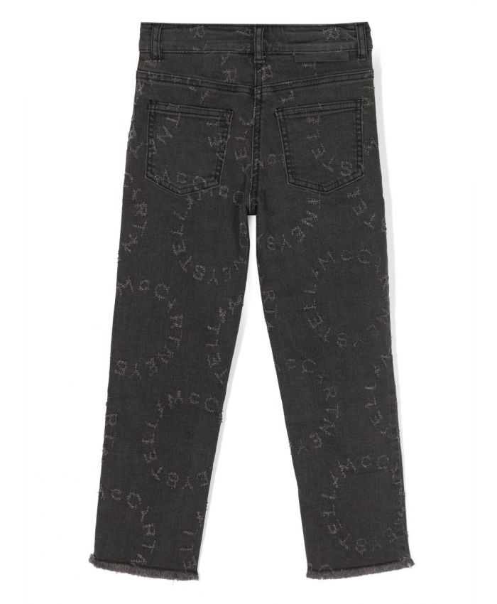 Stella McCartney Kids - logo-embroidered jeans