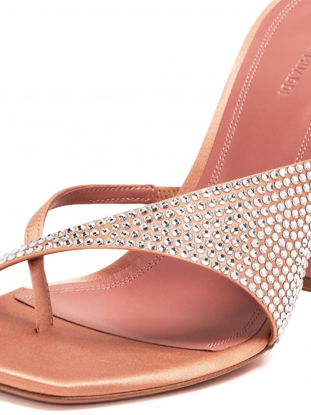 Amina Muaddi - Shiona 95mm crystal embellished mules