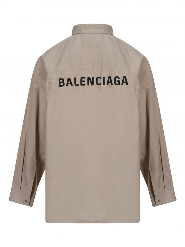 Balenciaga - logo-print cotton shirt