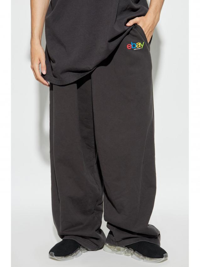 Balenciaga - slogan-embroidered track pants