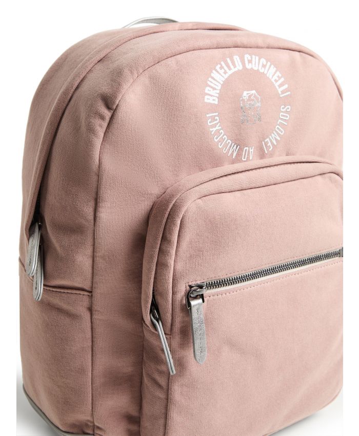 Brunello Cucinelli Kids - logo-print panelled backpack