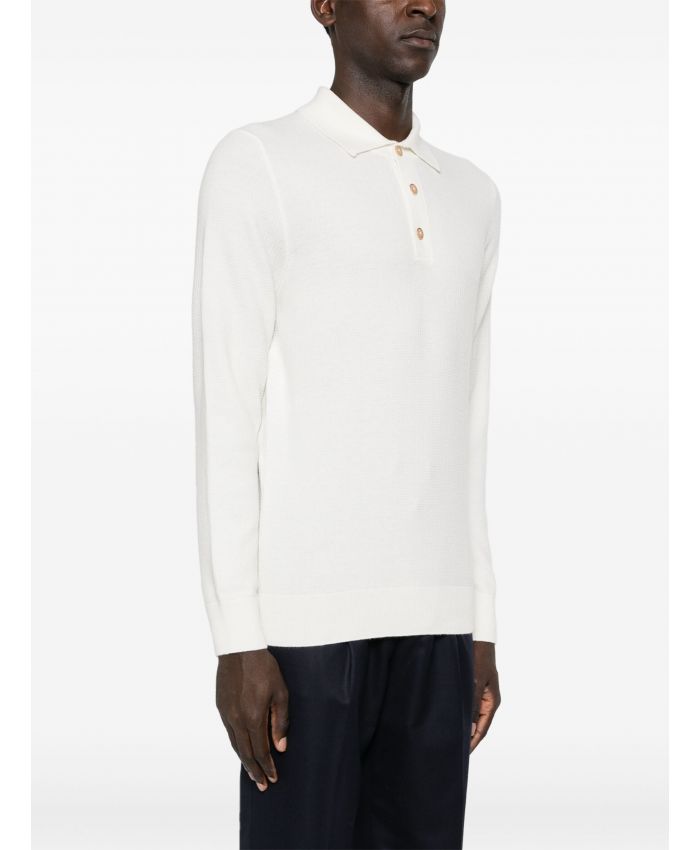 Brunello Cucinelli - waffle-knit cashmere polo shirt