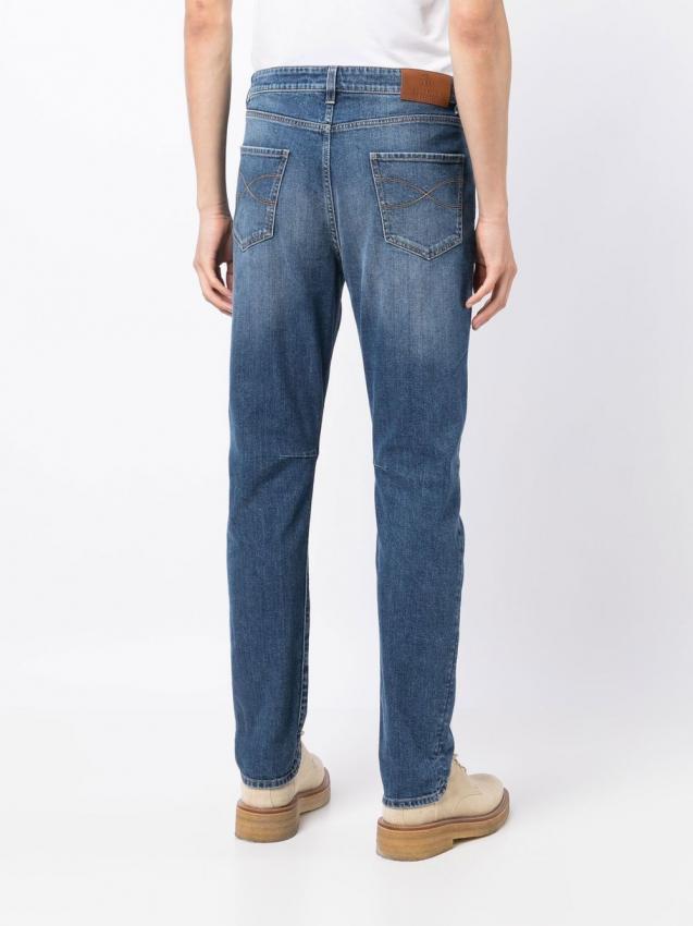 Brunello Cucinelli - Blue distressed jeans