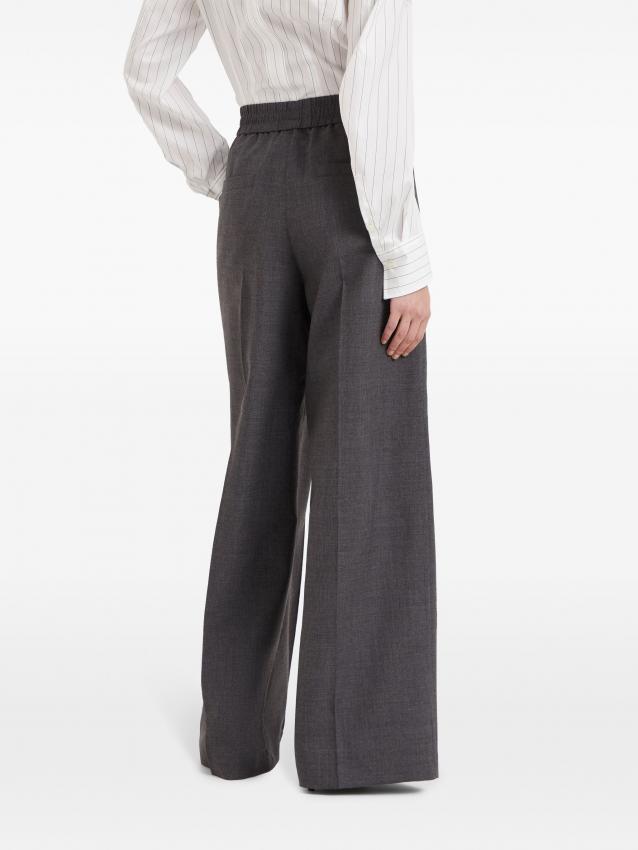 Brunello Cucinelli - elastic-waist wide-leg trousers