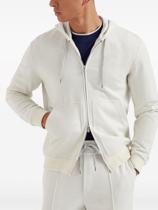 Brunello Cucinelli - zip-up jersey hoodie