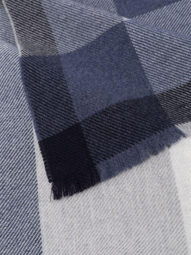 Brunello Cucinelli - check-print frayed-edge scarf