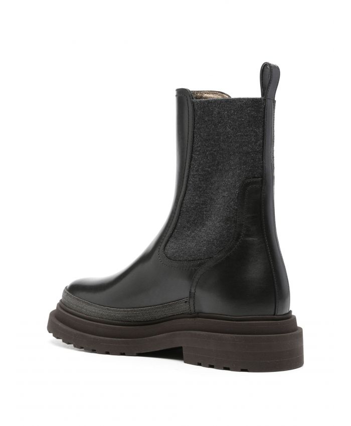 Brunello Cucinelli - Monili-detail leather Chelsea boots