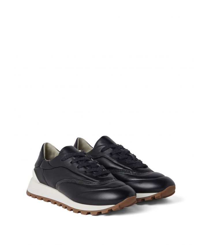 Brunello Cucinelli - Monili-chain leather sneakers