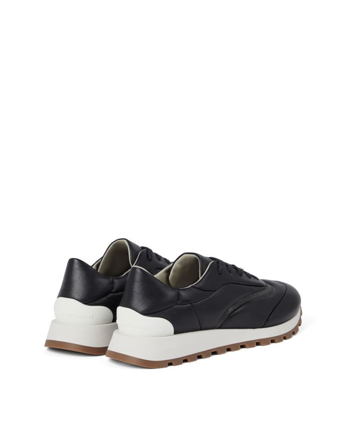 Brunello Cucinelli - Monili-chain leather sneakers