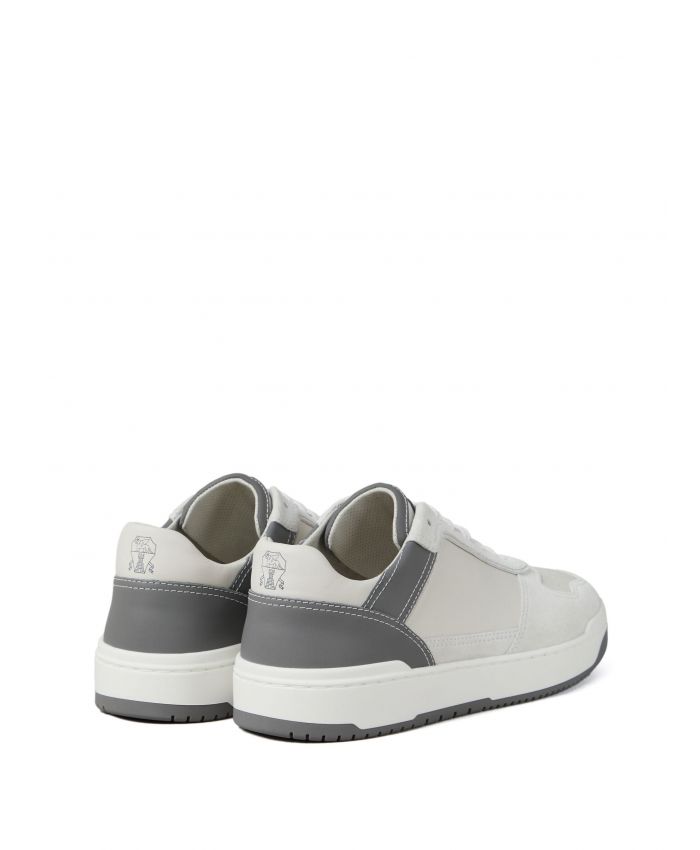 Brunello Cucinelli - logo-patch leather sneakers