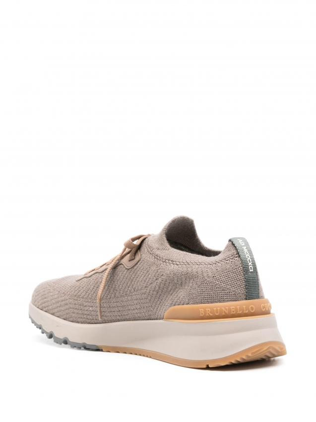Brunello Cucinelli - knitted-upper sneakers