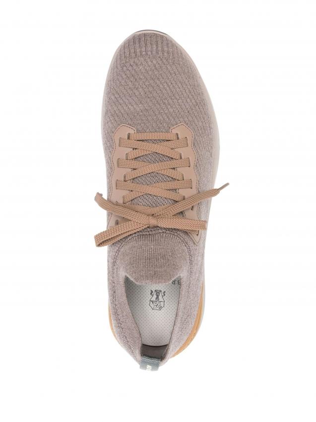 Brunello Cucinelli - knitted-upper sneakers