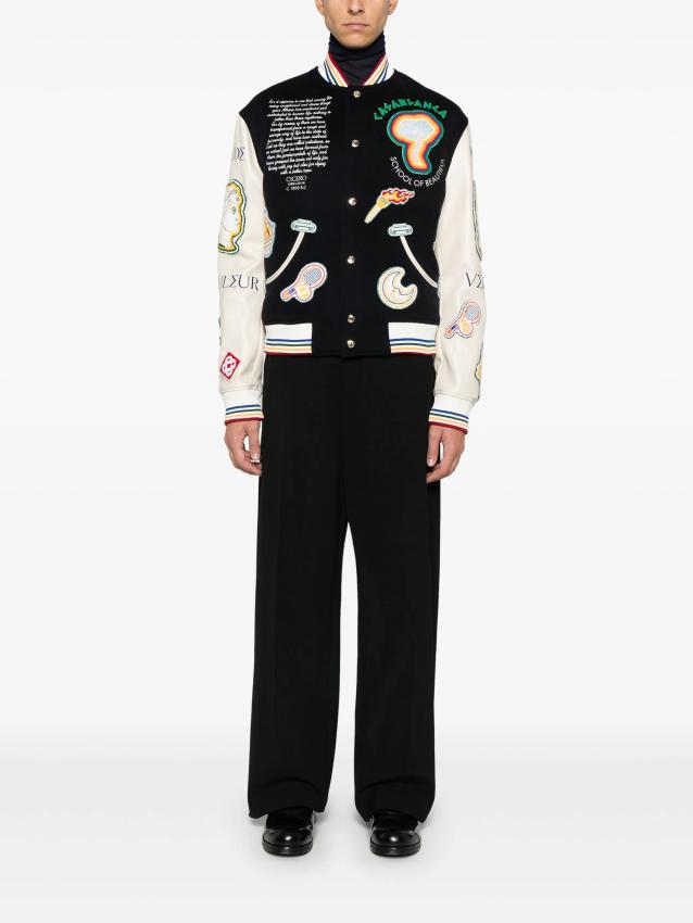 Casablanca - Chenille Patchwork bomber jacket