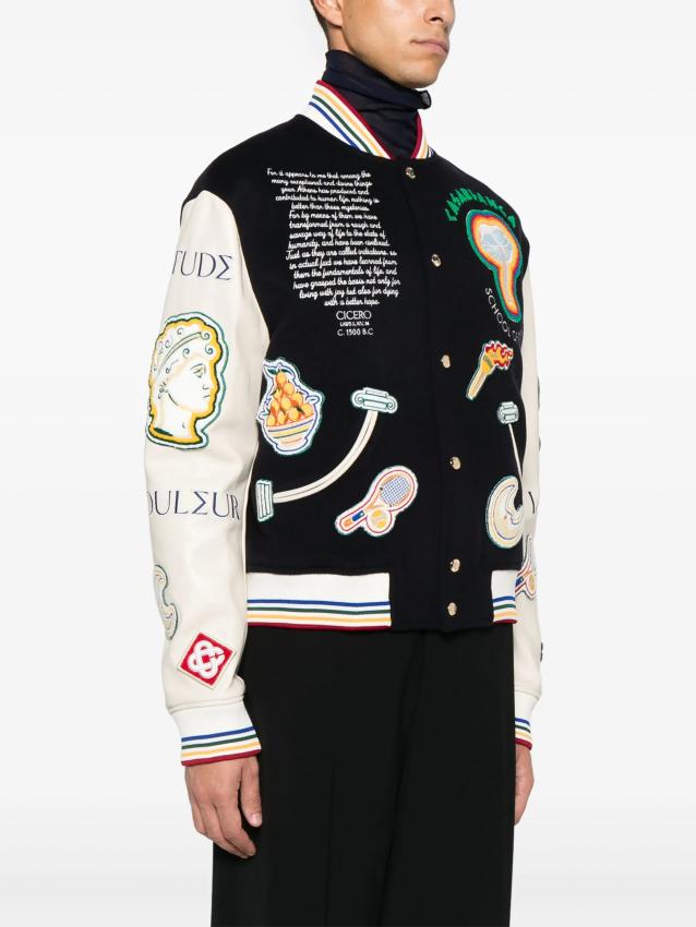 Casablanca - Chenille Patchwork bomber jacket