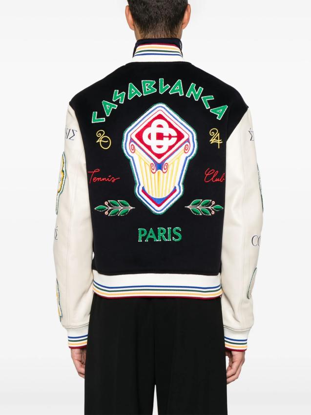 Casablanca - Chenille Patchwork bomber jacket