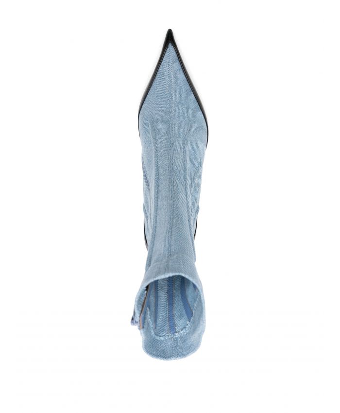 Mugler - 95mm denim boots