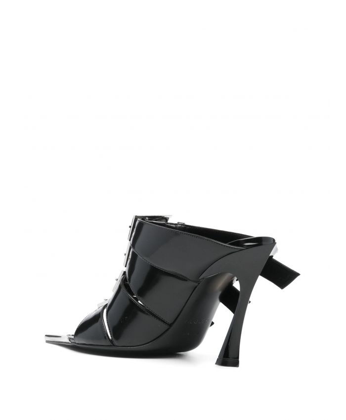 Mugler - 100mm buckle-detailed mules