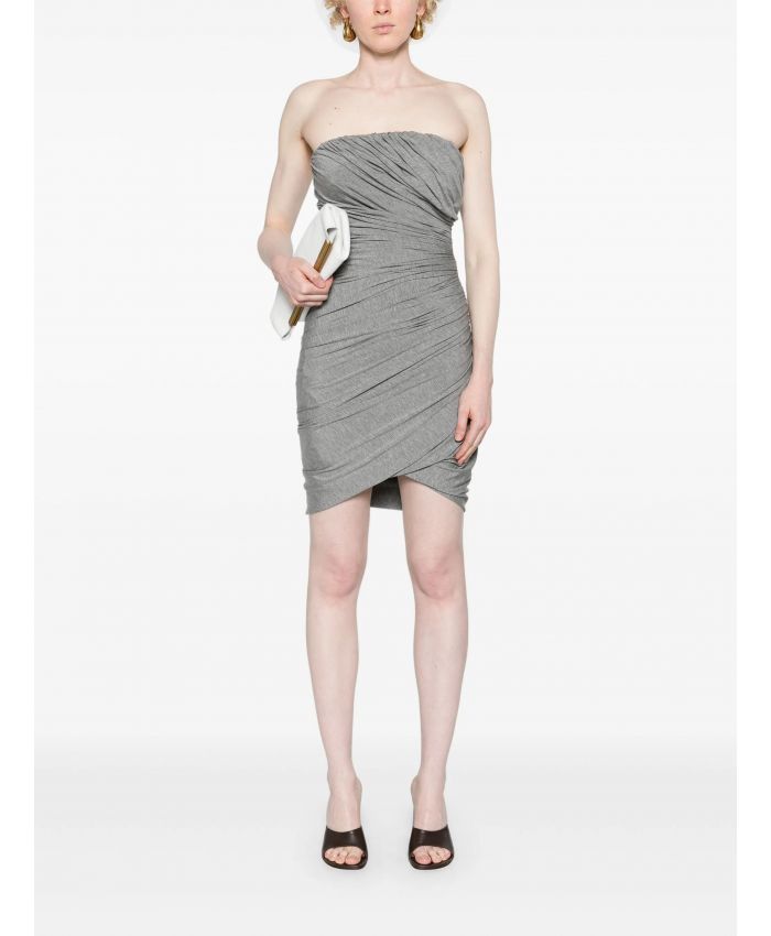 The Attico - ruched jersey minidress