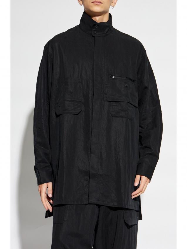 Y-3 - x Adidas logo-print shirt jacket