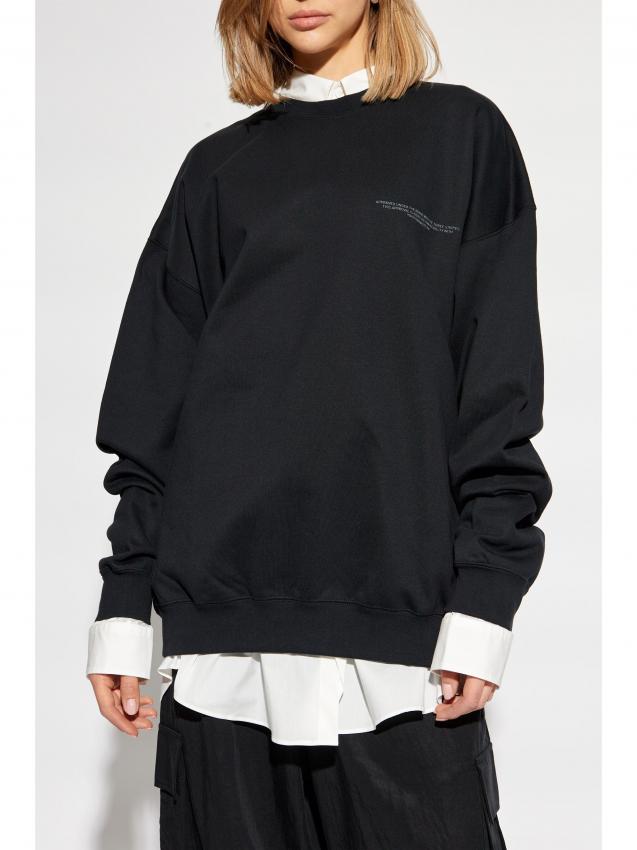 Y-3 - logo-printed crew neck sweatshirt