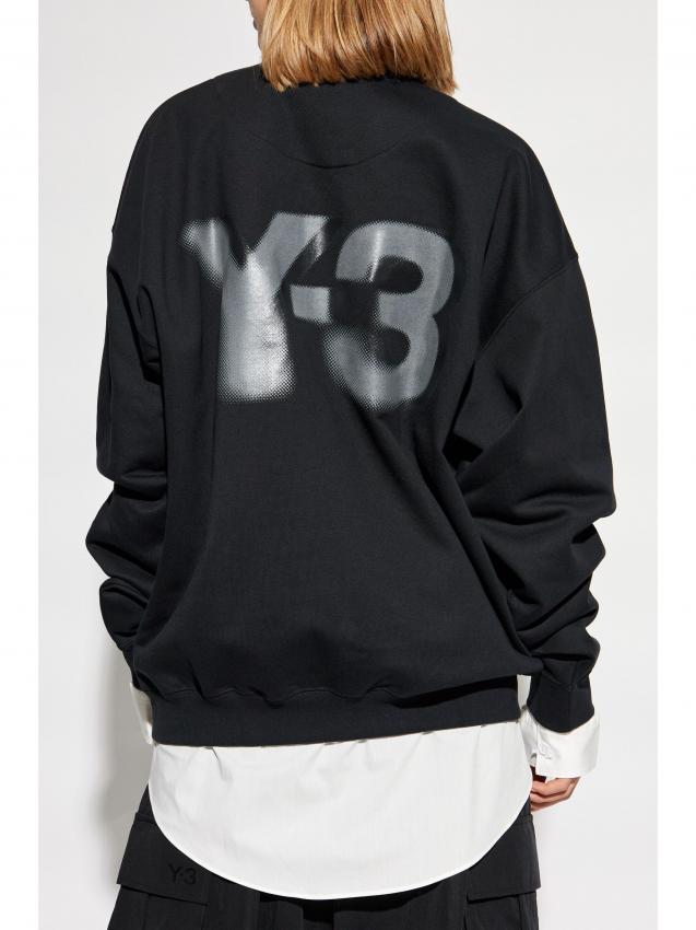 Y-3 - logo-printed crew neck sweatshirt