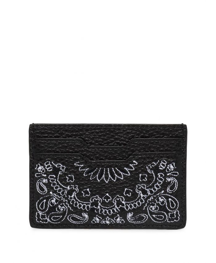 Amiri - bandana-print card holder BLACK