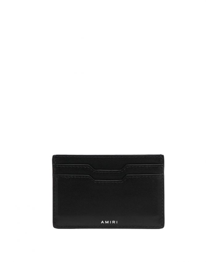 Amiri - logo-print leather wallet BLACK LOGO