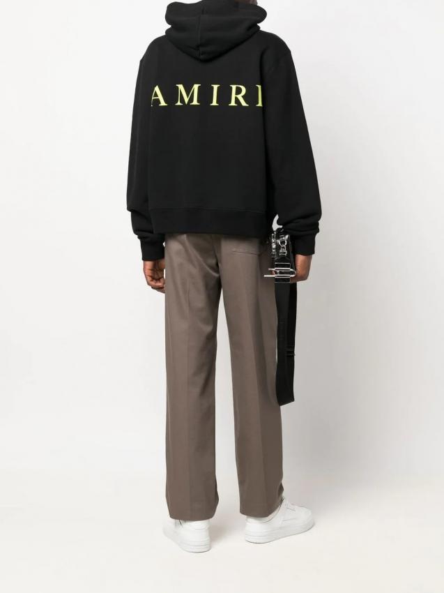 Amiri - logo-print cotton hoodie