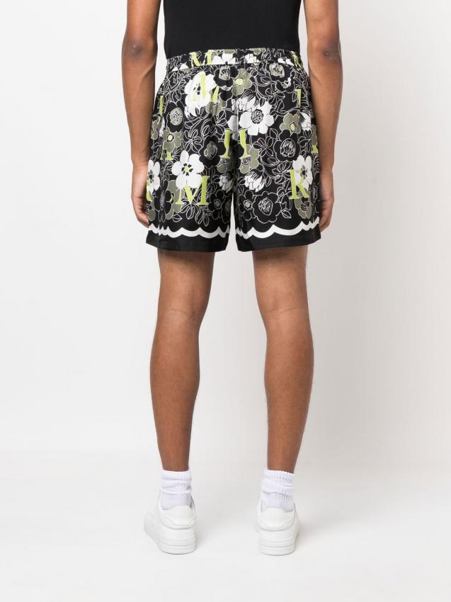 Amiri - floral-print silk deck shorts