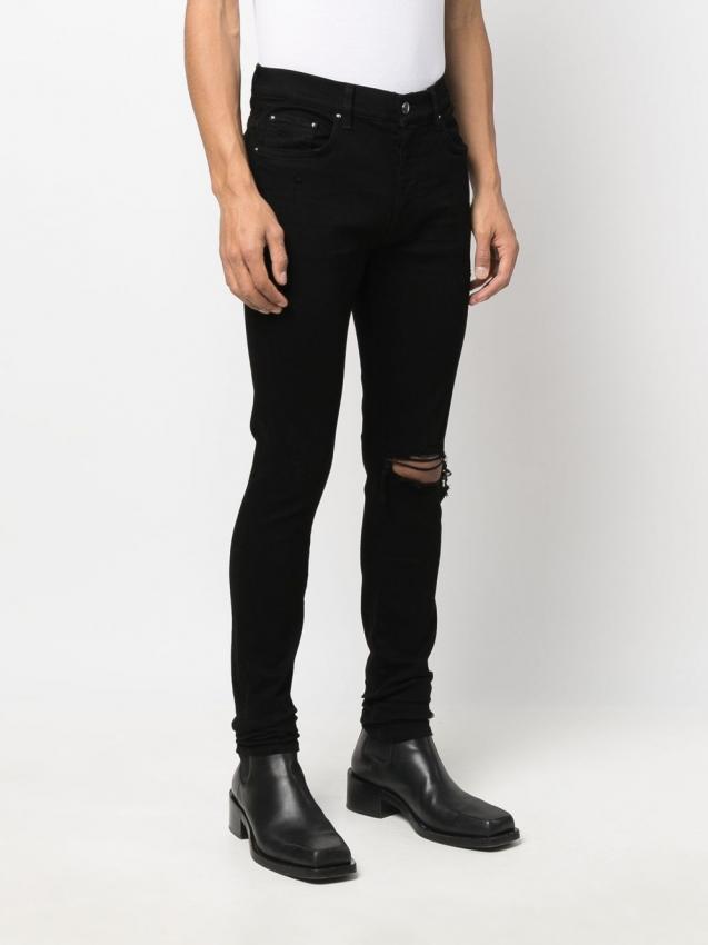 Amiri - distressed-finish slim-cut jeans BLACK