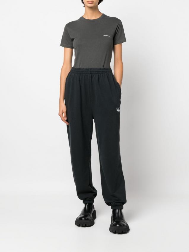 Balenciaga - Stretch-Knee logo-print pants