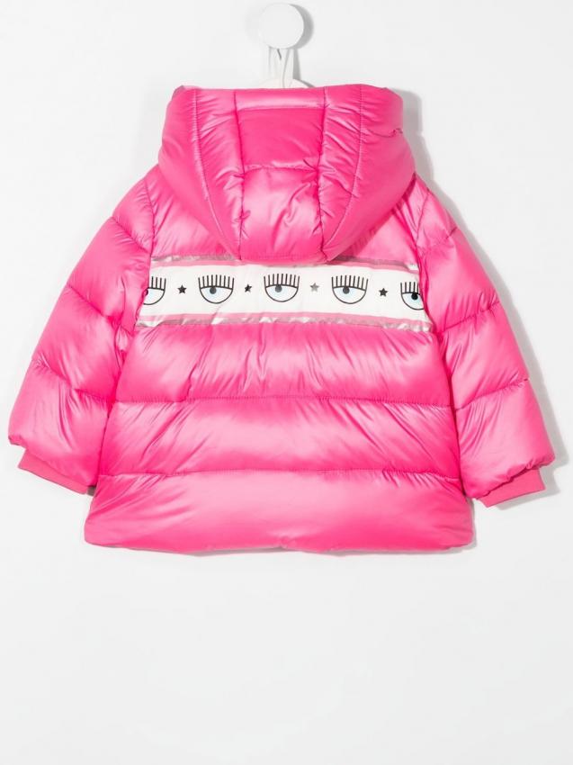 Chiara Ferragni Kids - logo-trim padded coat