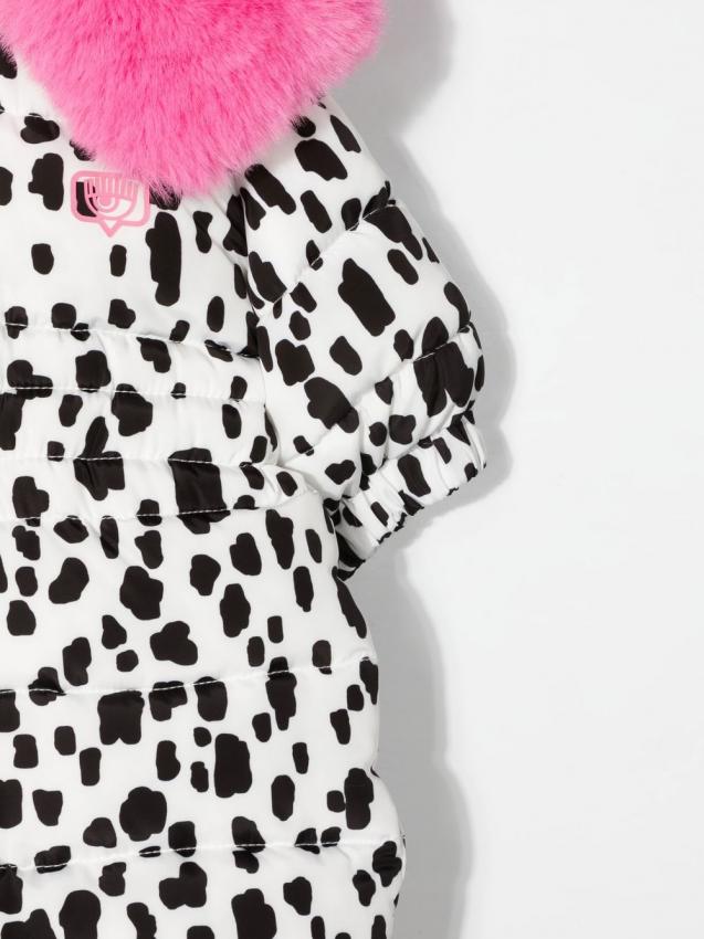 Chiara Ferragni Kids - animal-print padded coat babygrow