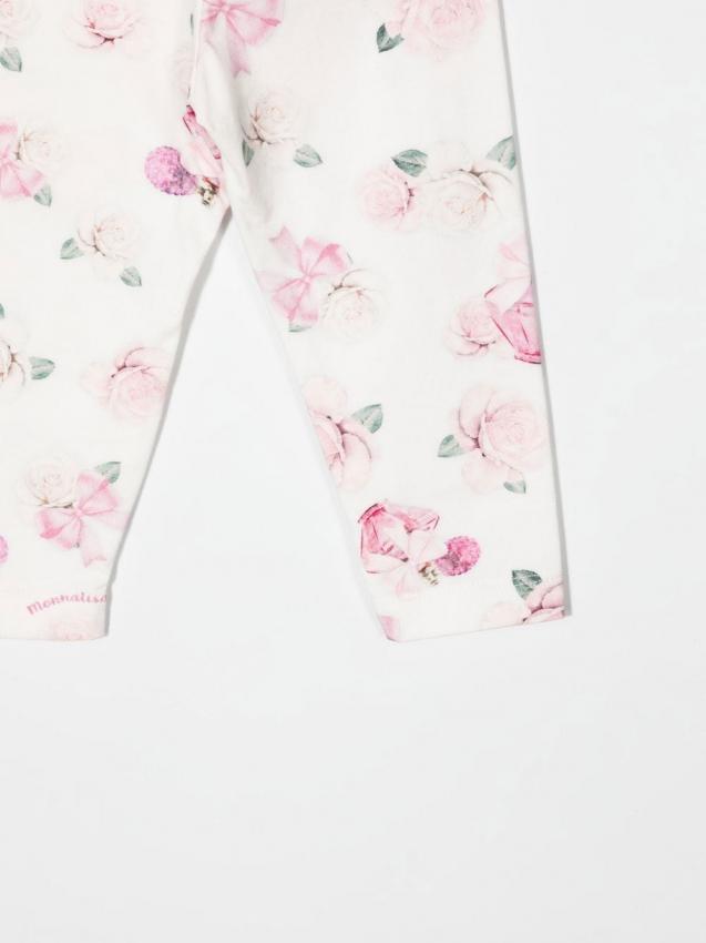 Monnalisa - floral-print leggings roses