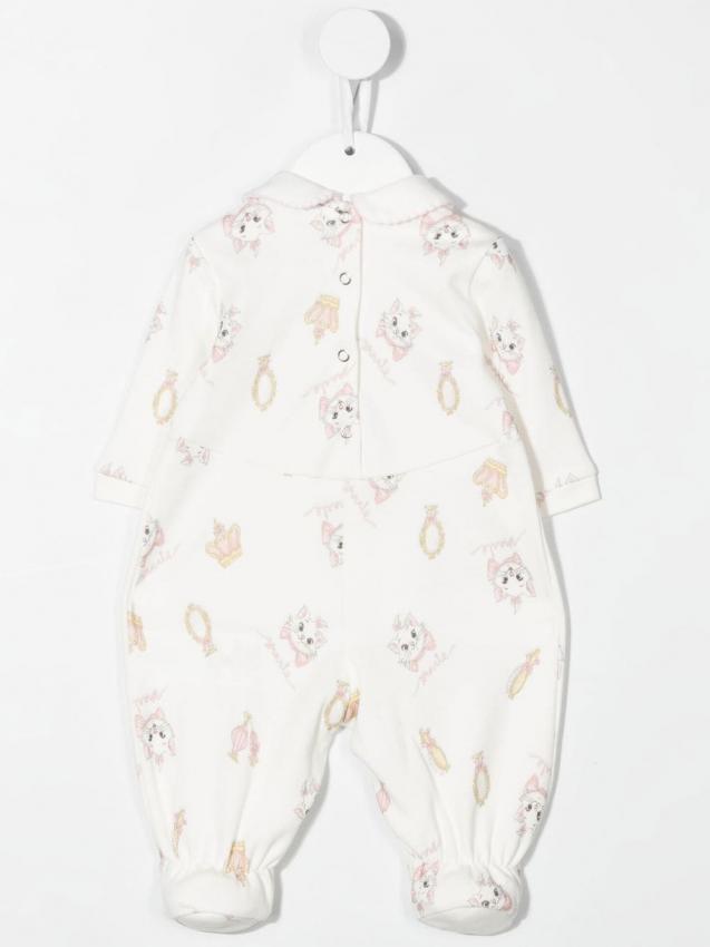 Monnalisa - graphic-print cotton babygrow