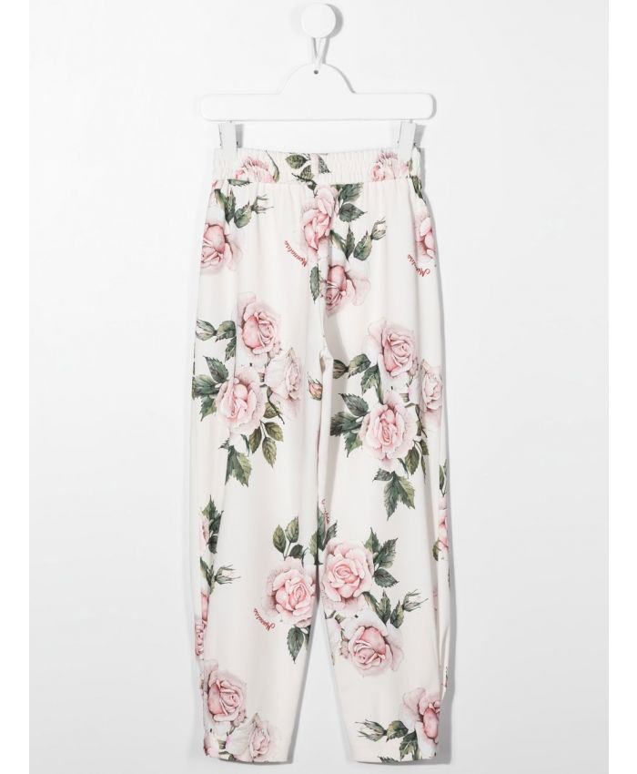 Monnalisa - floral-print pull-on trousers