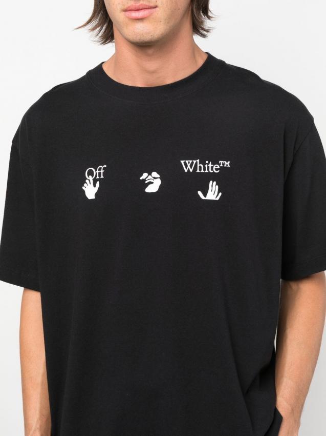 Off-White - Hands Off-print cotton T-shirt black